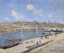The Beach at Saint Mammès by Alfred Sisley — hand-painted botanical oil painting reproduction on canvas