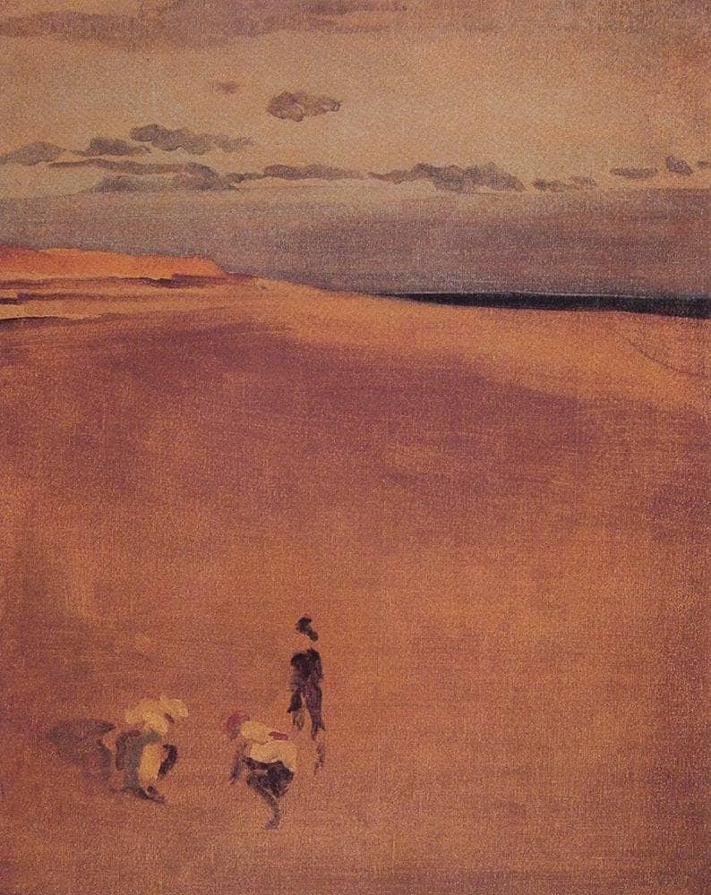 The Beach at Selsey Bill by James McNeill Whistler — hand-painted eco oil painting reproduction on canvas