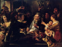 The Bean King (The King Drinks) by Jacob Jordaens — group oil painting wall art, Baroque
