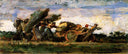 The bearers of bundles of twigs and twigs to burn by Cristiano Banti, rural oil painting wall art, Realism