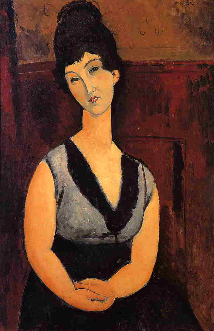 The Beautiful Confectioner by Amedeo Modigliani — hand-painted portrait oil painting reproduction on canvas