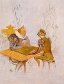 The Beauty and the Beast The Bezique by Henri de Toulouse-Lautrec — children oil painting wall art, Art Nouveau Modern