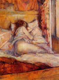 The Bed by Henri de Toulouse-Lautrec — hand-painted portrait oil painting reproduction on canvas