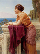 The Belvedere by John William Godward — male oil painting wall art, Neoclassicism