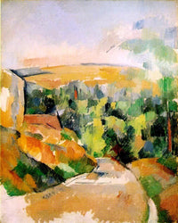 The Bend in the road by Paul Cezanne — hand-painted landscape oil painting reproduction on canvas