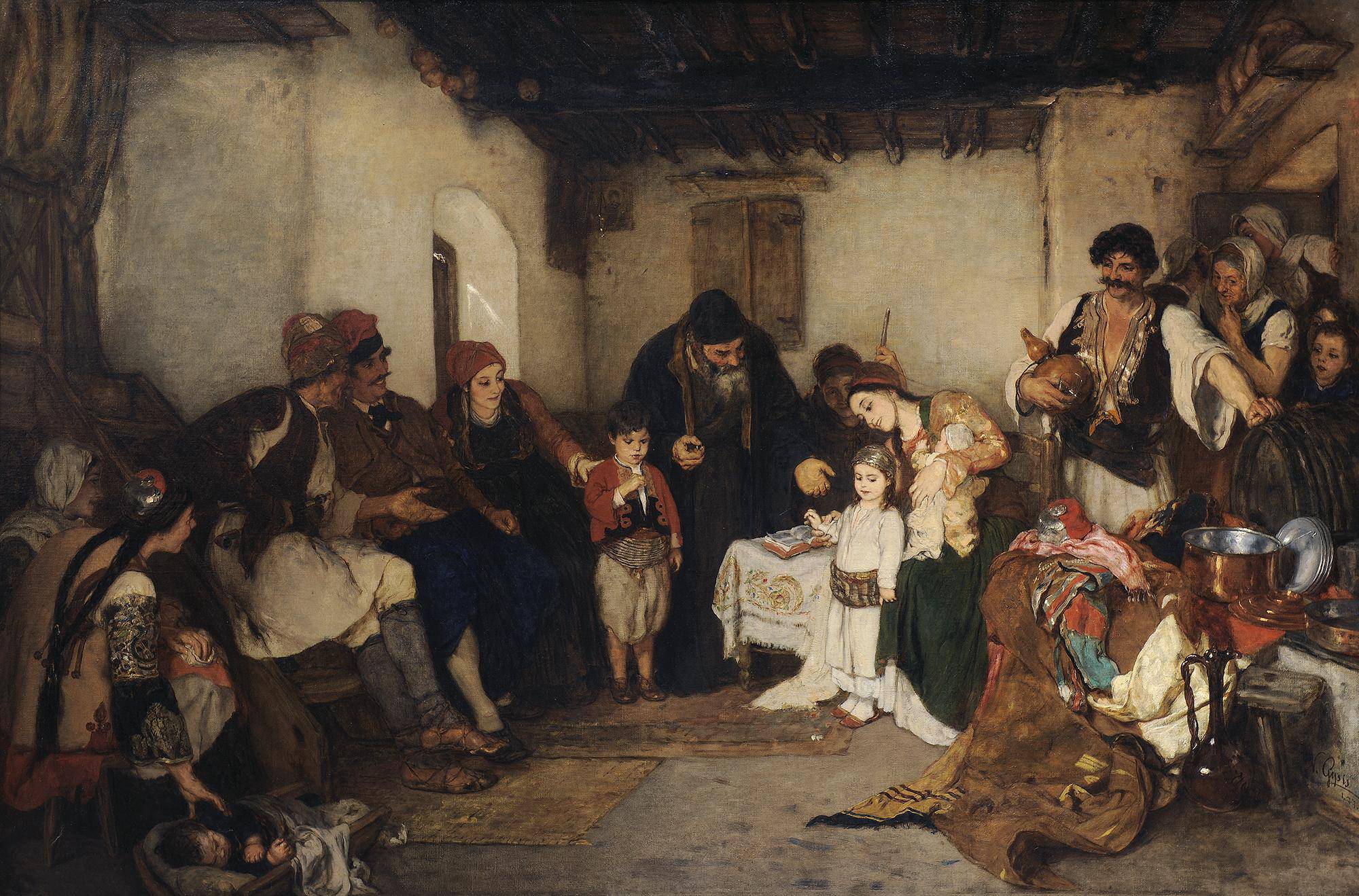 The betrothal of the children - Nikolaos Gyzis