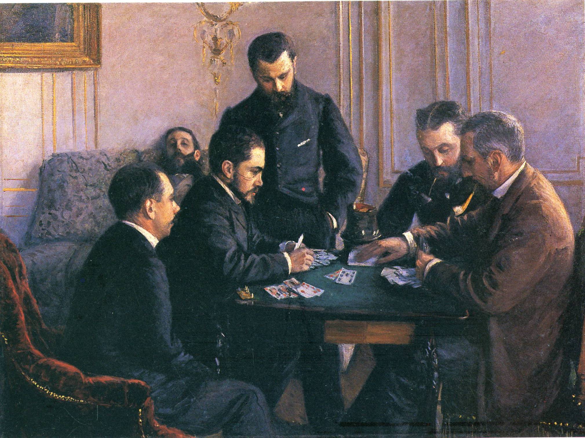 The Bezique Game - Gustave Caillebotte