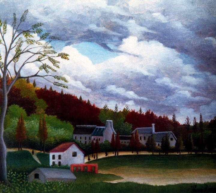 The Bievre at Gentilly by Henri Rousseau — hand-painted architectural oil painting reproduction on canvas