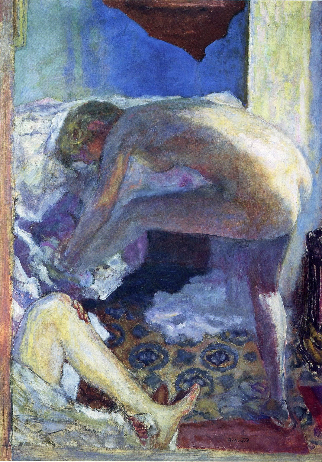 The big blue naked by Pierre Bonnard — hand-painted portrait oil painting reproduction on canvas