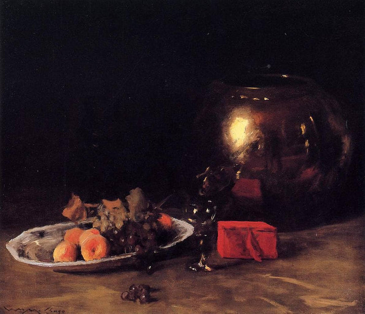 The Big Brass Bowl by William Merritt Chase — hand-painted photography oil painting reproduction on canvas