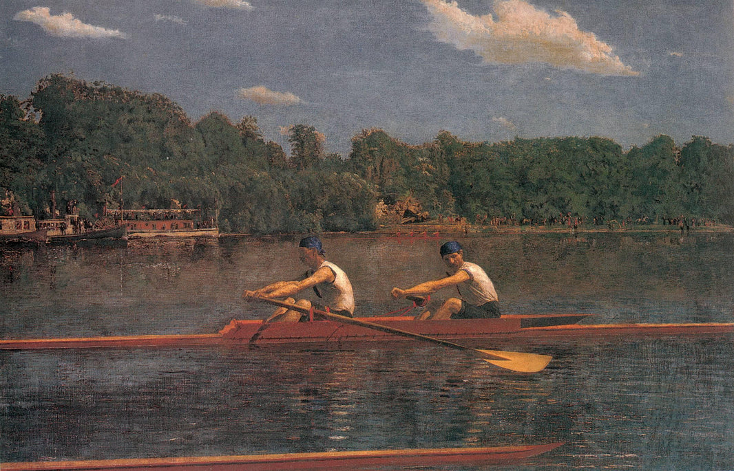 The Biglin Brothers Racing by Thomas Eakins — hand-painted landscape oil painting reproduction on canvas