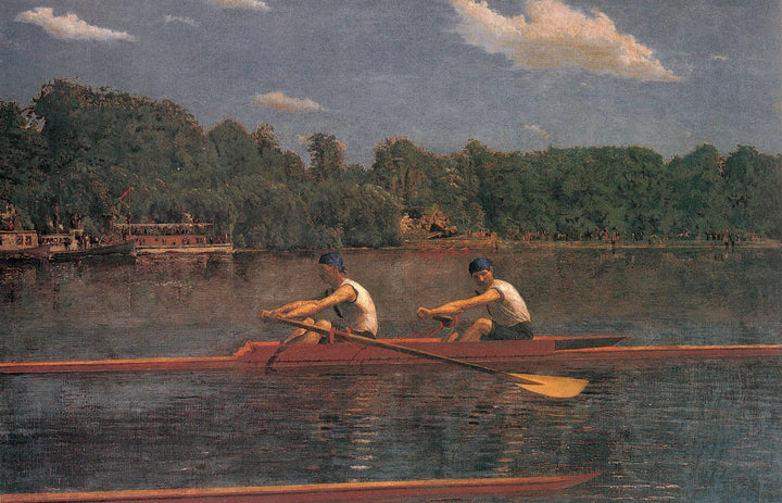 The Biglin Brothers Racing by Thomas Eakins — hand-painted landscape oil painting reproduction on canvas