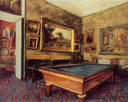 The Billiard Room at Menil-Hubert by Edgar Degas — hand-painted still oil painting reproduction on canvas