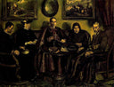 The Bishop's Visit by Jose Gutierrez Solana — group oil painting wall art, Expressionism