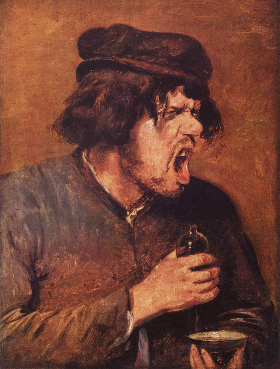 The Bitter Drunk by Adriaen Brouwer — hand-painted portrait oil painting reproduction on canvas