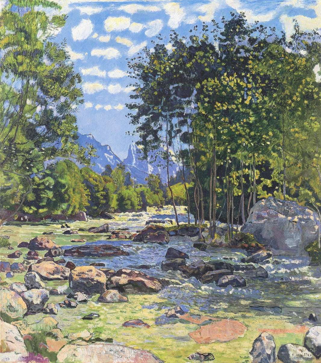 The Black Lutschina by Ferdinand Hodler — hand-painted botanical oil painting reproduction on canvas