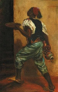 The black servant by Alfred Dehodencq — hand-painted portrait oil painting reproduction on canvas