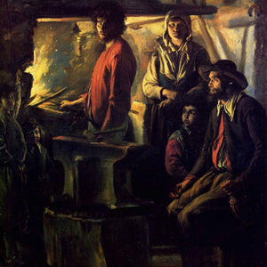 The Blacksmith at His Forge