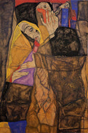 The Blind by Egon Schiele — male oil painting wall art, Expressionism