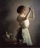 The Blue Cup by Joseph DeCamp — hand-painted portrait oil painting reproduction on canvas