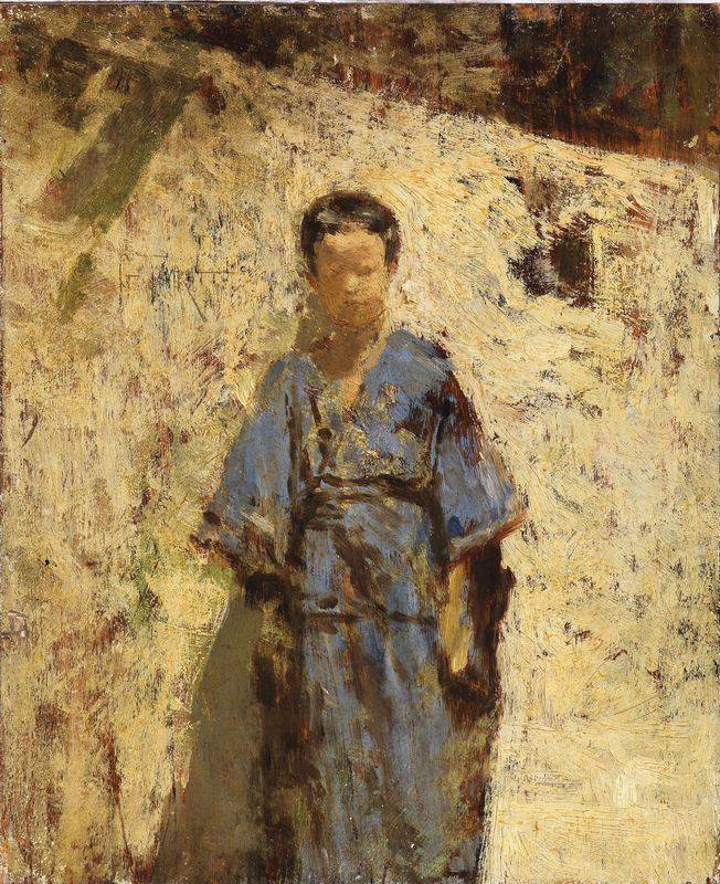 The blue kimono - Giacomo Favretto