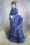 The Blue Lady by Pierre-Auguste Renoir — female oil painting wall art, Impressionism