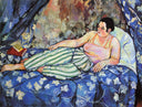 The Blue Room by Suzanne Valadon — textures oil painting wall art, Post Impressionism