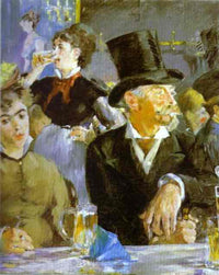 The Bock Drinkers by Edouard Manet — hand-painted portrait oil painting reproduction on canvas