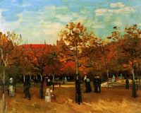 The Bois de Boulogne with People Walking by Vincent van Gogh — hand-painted botanical oil painting reproduction on canvas