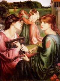 The Bower Meadow by Dante Gabriel Rossetti — hand-painted cultural oil painting reproduction on canvas