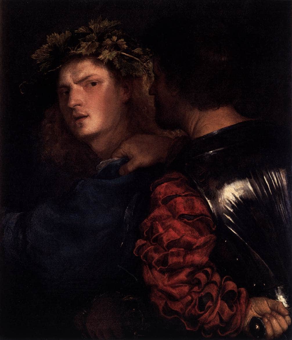 The Bravo by Titian — hand-painted portrait oil painting reproduction on canvas