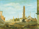 The Brazen Column and Egyptian Obelisk, the Blue Mosque and Haghia Sophia by Harald Jerichau — city oil painting wall art, Orientalism