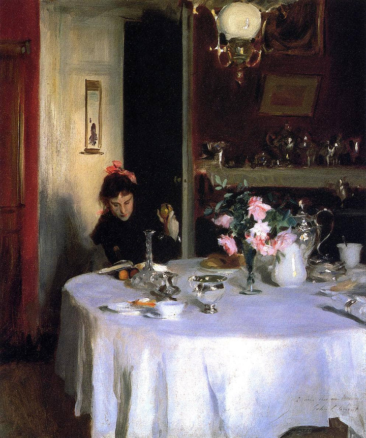 The Breakfast Table by John Singer Sargent — hand-painted eco oil painting reproduction on canvas