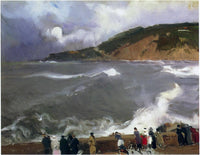 The Breakwater of San Sebastian by Joaquín Sorolla — hand-painted landscape oil painting reproduction on canvas
