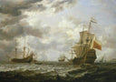 The 'Brederode' off Hellevoetsluis by Simon de Vlieger — ships oil painting wall art, Baroque