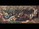 The Briar Rose: The Council Chamber by Edward Burne-Jones — hand-painted cultural oil painting reproduction on canvas
