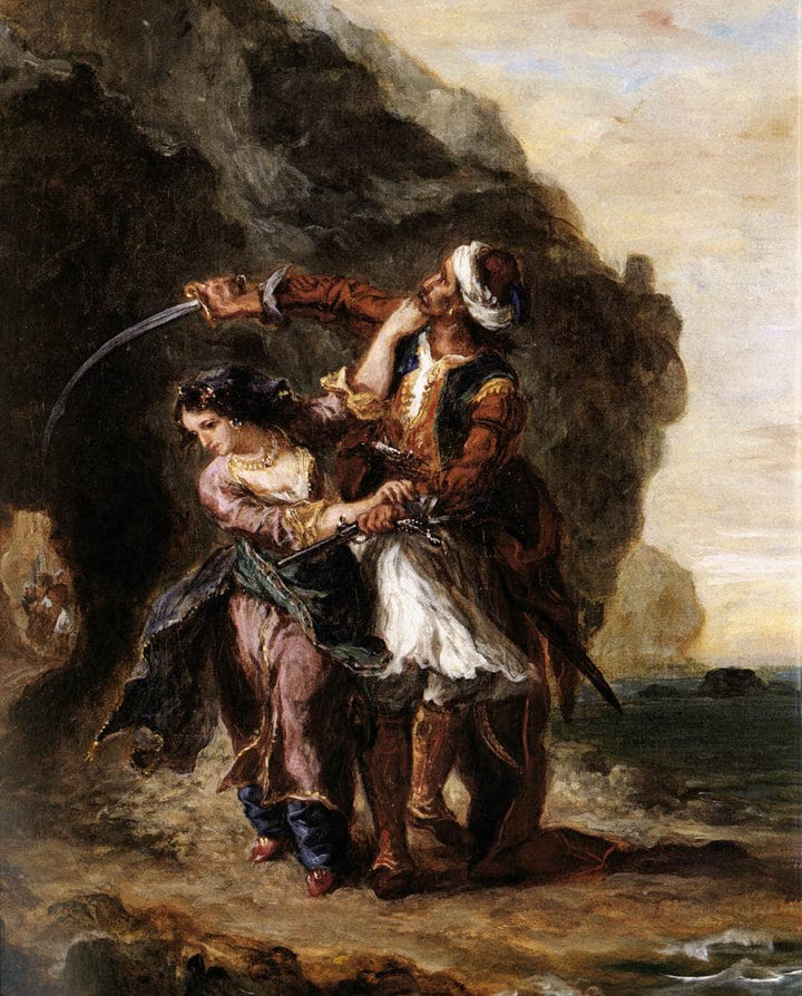 The Bride of Abydos by Eugene Delacroix — hand-painted cultural oil painting reproduction on canvas