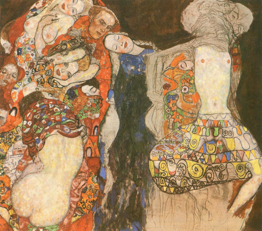 The Bride (unfinished) by Gustav Klimt — hand-painted abstract oil painting reproduction on canvas