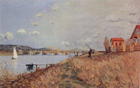 The Bridge at Argenteuil by Alfred Sisley — hand-painted architectural oil painting reproduction on canvas