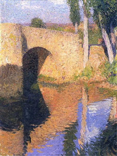 The Bridge by Henri Martin — hand-painted botanical oil painting reproduction on canvas