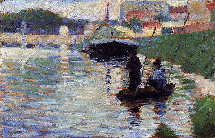 The Bridge - View of the Seine by Georges Seurat — hand-painted landscape oil painting reproduction on canvas