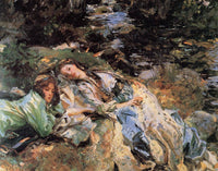 The Brook by John Singer Sargent — hand-painted landscape oil painting reproduction on canvas