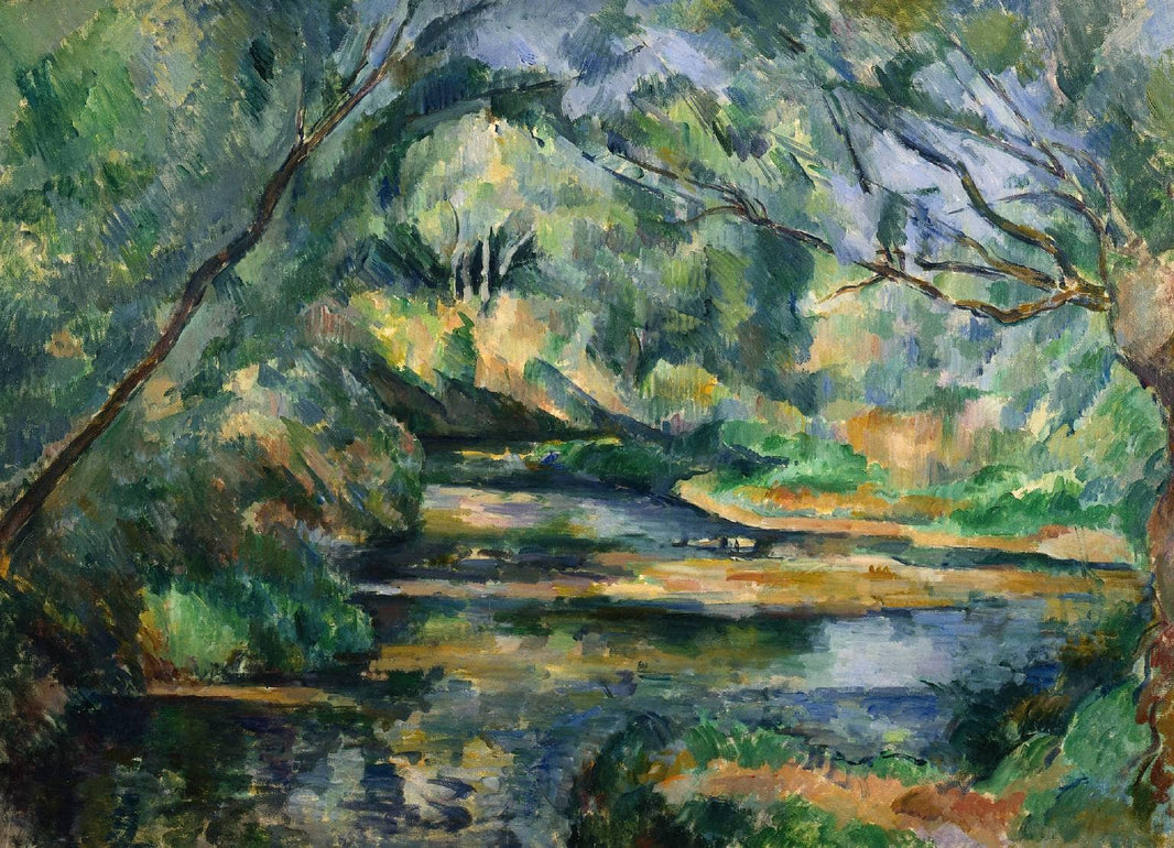 The Brook by Paul Cezanne — hand-painted botanical oil painting reproduction on canvas
