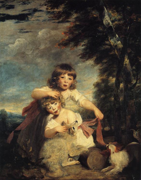 The Brummell Children by Joshua Reynolds — hand-painted cultural oil painting reproduction on canvas