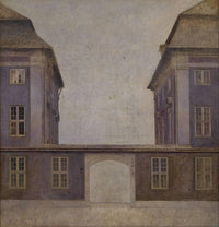 The Buildings of the Asiatic Company, seen from St. Annæ Street by Vilhelm Hammershoi — hand-painted architectural oil painting reproduction on canvas