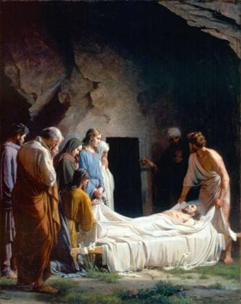 The Burial of Christ by Carl Bloch — hand-painted cultural oil painting reproduction on canvas