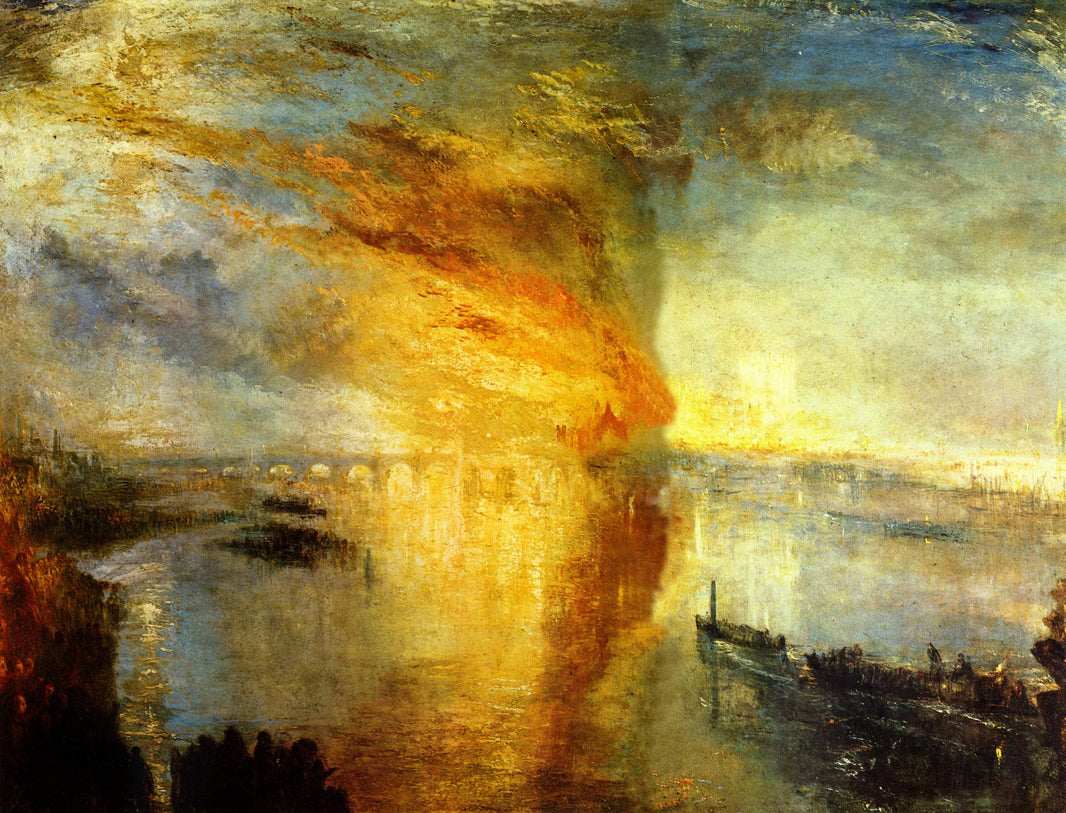 The Burning of the Houses of Parliament by J.M.W. Turner — hand-painted abstract oil painting reproduction on canvas