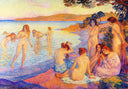 The burning time by Theo van Rysselberghe — male oil painting wall art, Pointillism