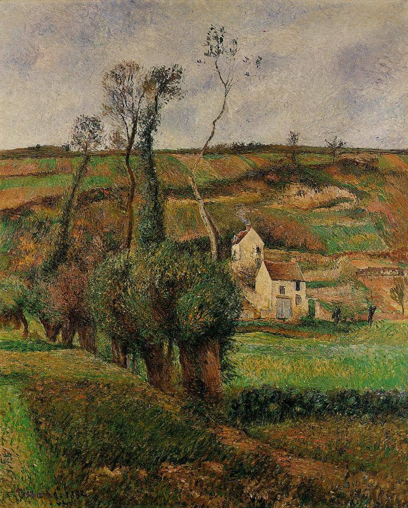 The cabage place at Pontoise by Camille Pissarro — hand-painted botanical oil painting reproduction on canvas