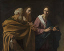 The Calling of Saints Peter and Andrew by Caravaggio — group oil painting wall art, Tenebrism